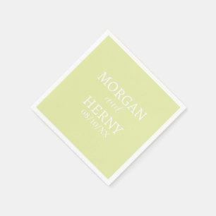 SERVIETTE EN PAPIER NOM PERSONNALISÉ MARIAGE MODERNE STYLÉ