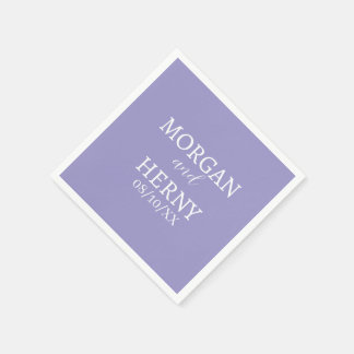 SERVIETTE EN PAPIER NOM PERSONNALISÉ MARIAGE MODERNE STYLÉ