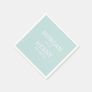 SERVIETTE EN PAPIER NOM PERSONNALISÉ MARIAGE MODERNE STYLÉ