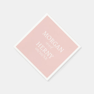 SERVIETTE EN PAPIER NOM PERSONNALISÉ MARIAGE MODERNE STYLÉ