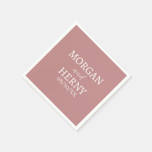 SERVIETTE EN PAPIER NOM PERSONNALISÉ MARIAGE MODERNE STYLÉ
