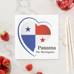 Serviette En Papier Nom personnalisé Panama Love