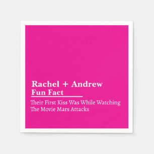 Serviette En Papier Nom personnalisé Stylish Fun Fact Mariage serviett
