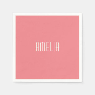 Serviette En Papier Nom simple minimaliste Professionnel