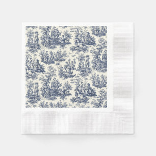 Serviette En Papier NOMADESAUSTRALIENS Marine toile de Jouy