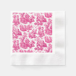 Serviette En Papier NOMADESAUSTRALIENS Red toile de Jouy