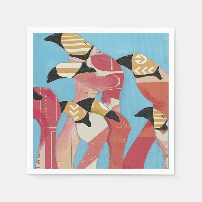 Serviette En Papier Nombre de Flamants roses (Devant)