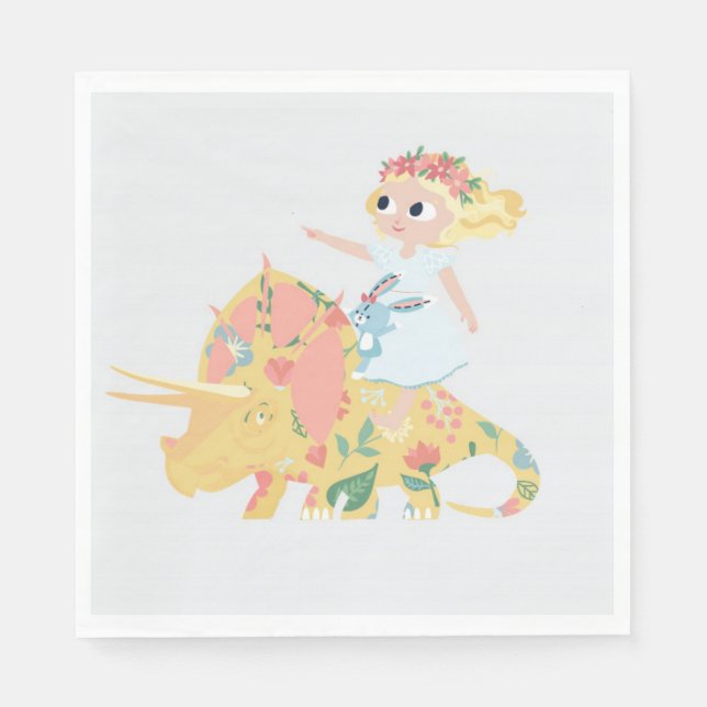 Serviette En Papier Nomi & Brave Ride Triceratops (Devant)