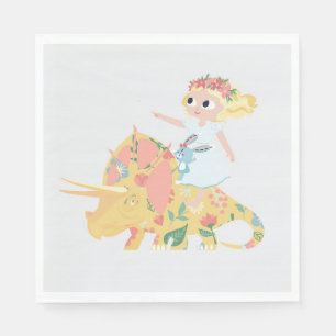 Serviette En Papier Nomi & Brave Ride Triceratops - Cocktail Napkins