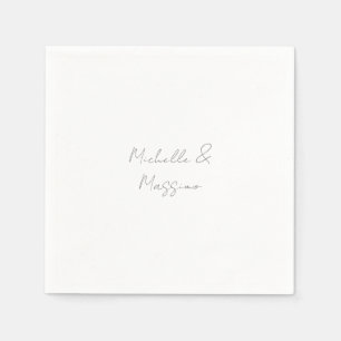 Serviette En Papier Noms de couple classiques professionnels uniques