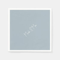 Noms de diagonale Dusty Blue Cocktail Napkins