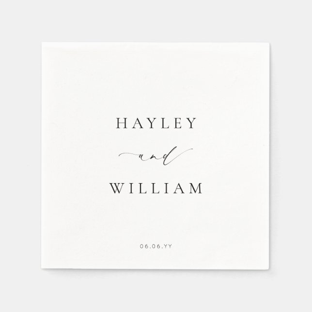 Serviette En Papier Noms de mariage d'Ellesmere (Devant)