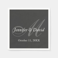 Noms des mariées Mariages de Monogramme gris clair