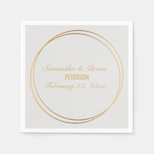 Serviette En Papier Noms personnalisés avec effet or