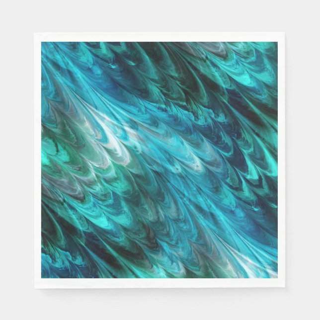Serviette En Papier nonpareil kelpie turquoise : (Devant)