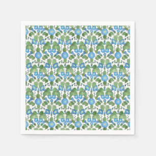 Serviette En Papier Nostalgique Blue Morning Glory Paper Napkins
