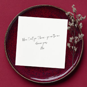 Serviette En Papier Note d'amour personnalisée Téléchargez votre propr