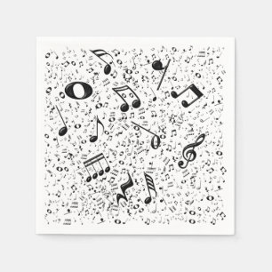 Serviette En Papier Notes de musique