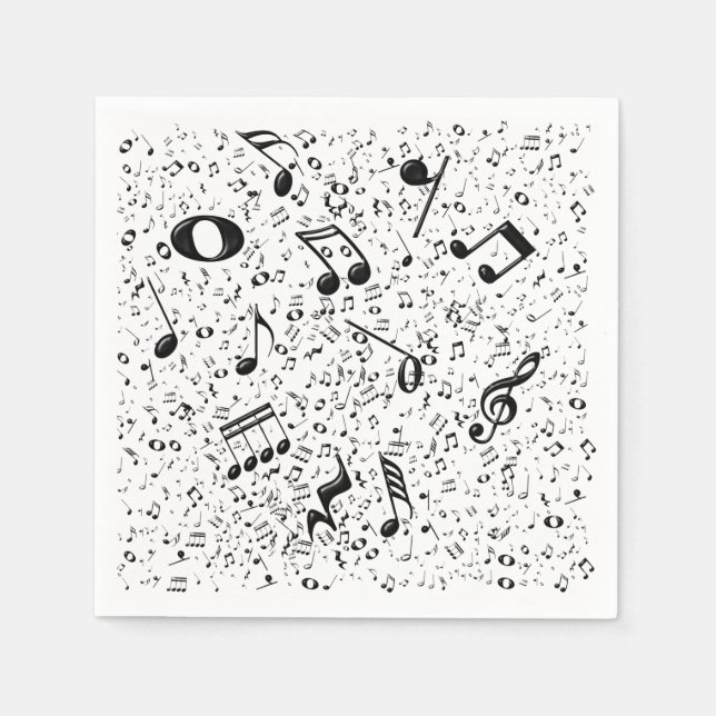 Serviette En Papier Notes de musique (Devant)