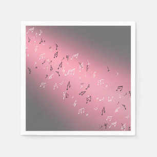 Serviette En Papier Notes de Musique Pink Moon