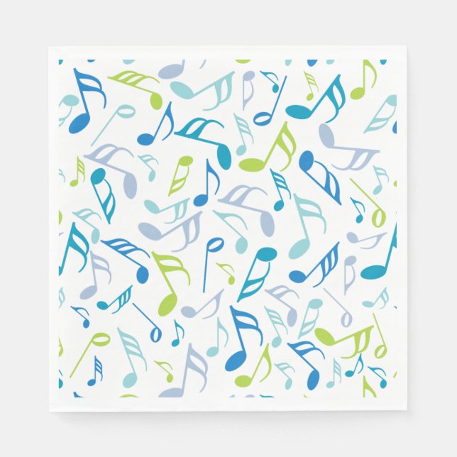 Serviette En Papier Notes musicales (Devant)