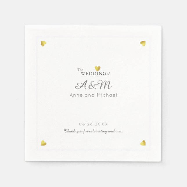 Serviette En Papier notre cocktail standard de réception de mariage (Devant)
