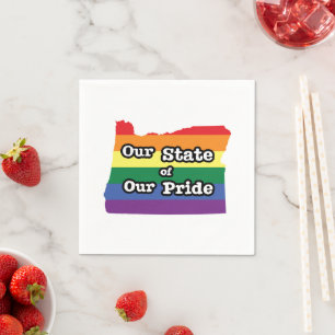 Serviette En Papier Notre état de notre fierté   Oregon