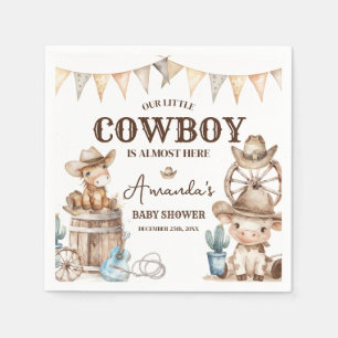 Serviette En Papier Notre petit Baby shower sauvage de l'Ouest