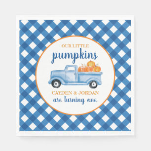 Serviette En Papier Notre petit camion bleu Citrouille jumeau 1er anni