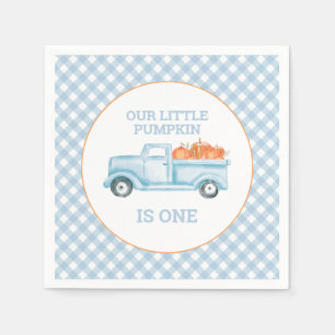 Serviette En Papier Notre petit Citrouille camion bleu clair premier a