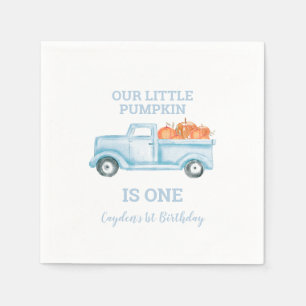 Serviette En Papier Notre petit Citrouille camion bleu clair premier a
