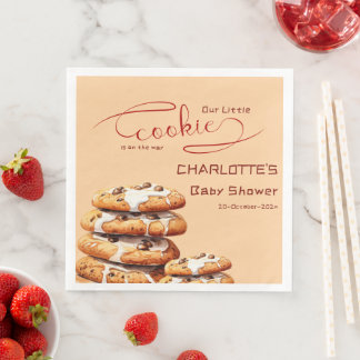 Serviette En Papier Notre petit cookie est en route Baby Shower mignon