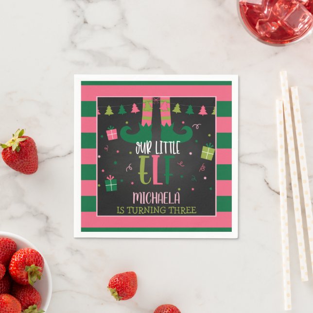 Serviette En Papier Notre Petit Elfe Fête Anniversaire serviettes - Fi (En situation)