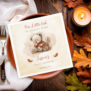 Serviette En Papier Notre petit ourson d'automne Our Little Cub Teddy 