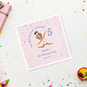 Serviette En Papier Notre petite gymnaste fête ses 5 ans  Anniversaire