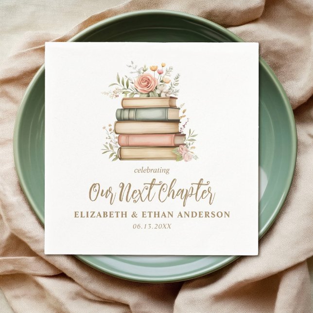 Serviette En Papier Notre prochain chapitre Storybook Baby shower Part (Our Next Chapter baby shower paper napkin)