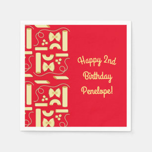 Serviette En Papier Nouilles Pasta Enfant 1er Anniversaire fête Italie