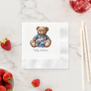 Serviette En Papier Nounours ourson garçon