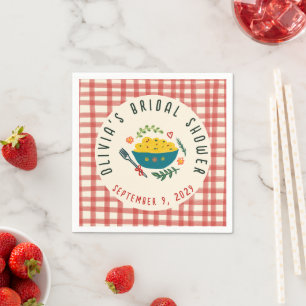 Serviette En Papier Nourriture Italienne C'est l'Amour DOUCHE DE MARIÉ
