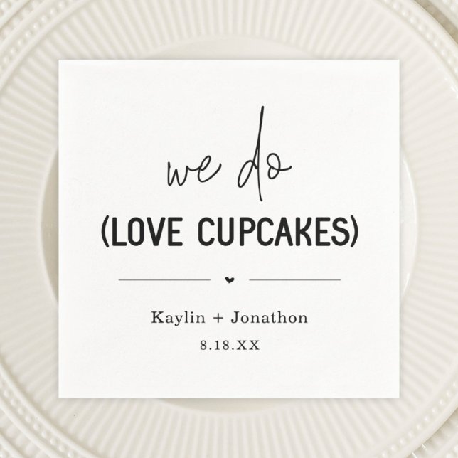 Serviette En Papier Nous aimons Cupcake Mariage Fête des mariées servi (Créateur téléchargé)