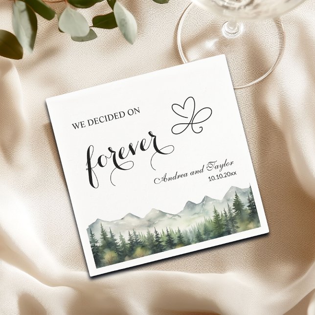 Serviette En Papier Nous avons choisi Forever Elegant Wedding (Créateur téléchargé)