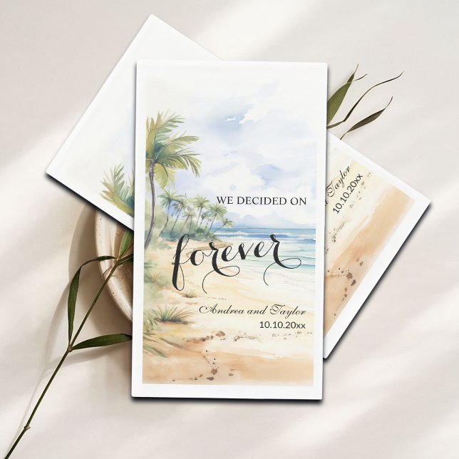 Serviette En Papier Nous avons décidé sur Forever Elegant Wedding (Créateur téléchargé)
