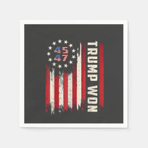 Serviette En Papier Nous avons gagné INAUGURATION DE TRUMP Drapeau amé