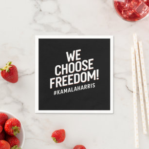 Serviette En Papier Nous choisissons Freedom Kamala Harris 2024