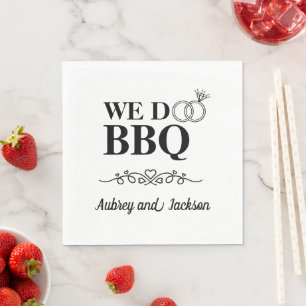 Serviette En Papier Nous faisons du BBQ Engagement