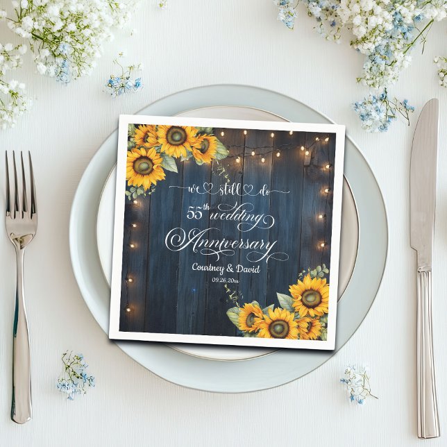 Serviette En Papier Nous Faisons Encore 55ème Mariage Anniversaire Des (Créateur téléchargé)