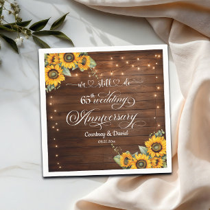 Serviette En Papier Nous Faisons Encore 65ème Anniversaire De Mariage