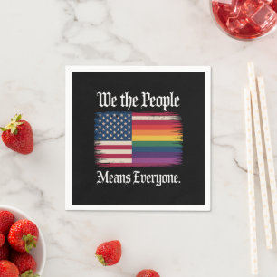 Serviette En Papier Nous Le Peuple Signifie Tout Le Monde Usa Égalité