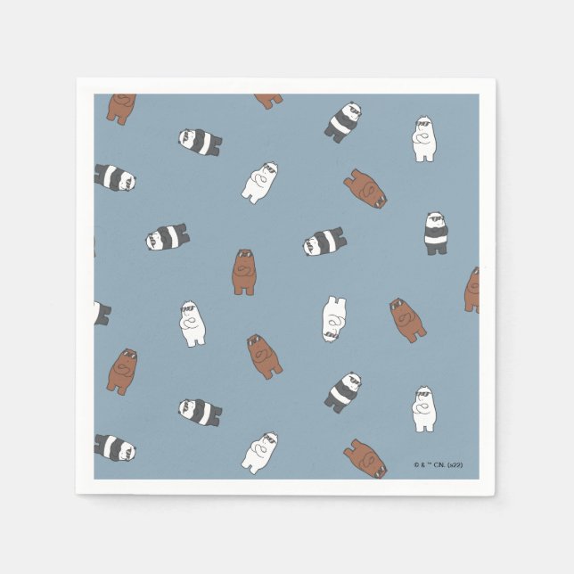 Serviette En Papier Nous Ours nu - Ours en verre soleil Motif (Devant)