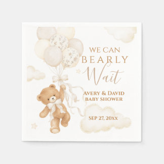 Serviette En Papier Nous pouvons à peine attendre Baby Shower Neutre